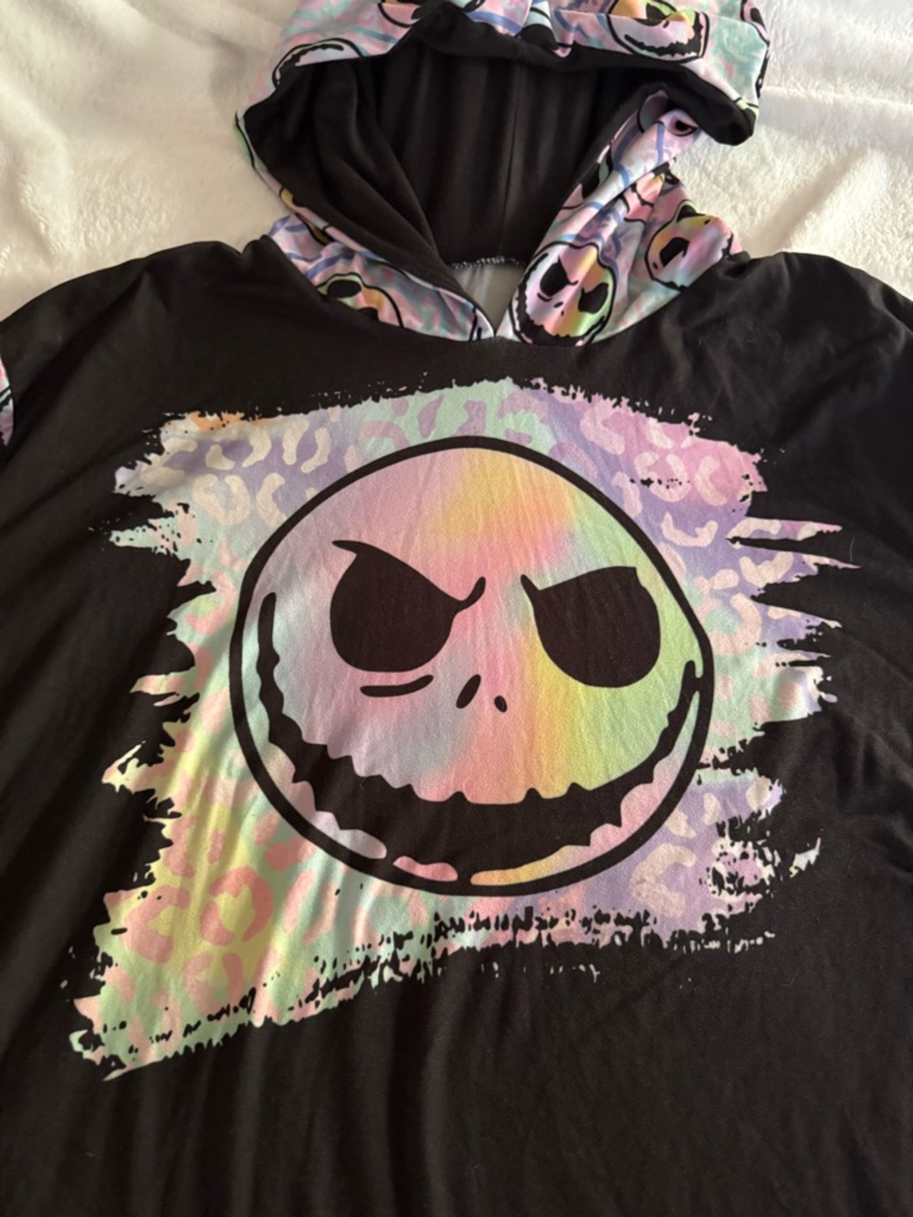 Nightmare Before Christmas Pastel Jack Black Lightweight Hoodie XL Runs Big! - Picture 3 of 5